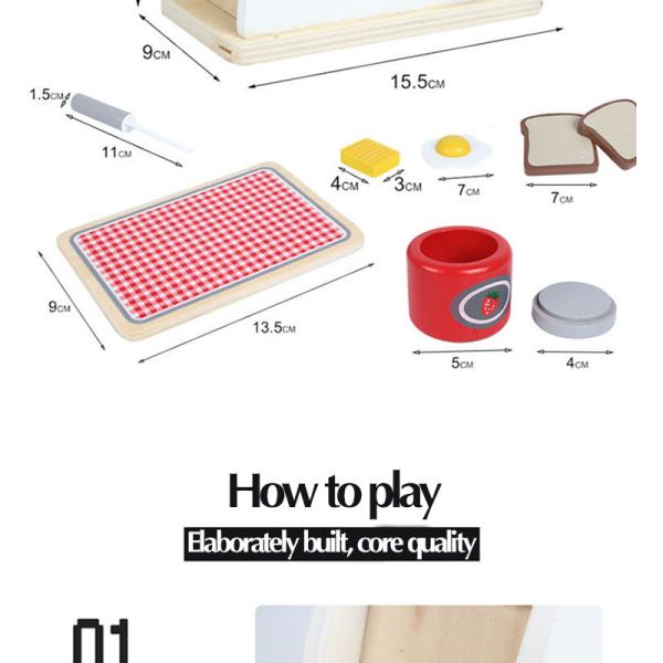 Simulation Coffee Machine Wooden Miniature Kitchen Set For Baby Early Learning