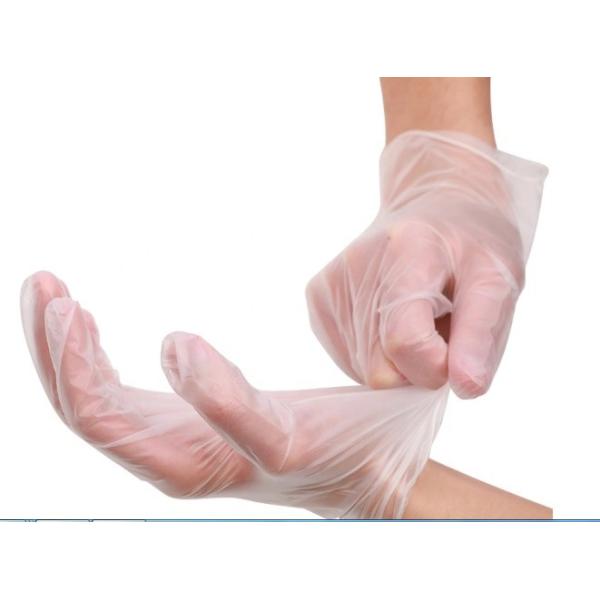 White Blue PU Sushi PE TPE Disposable Vinyl Gloves for Food Handling and Preparation