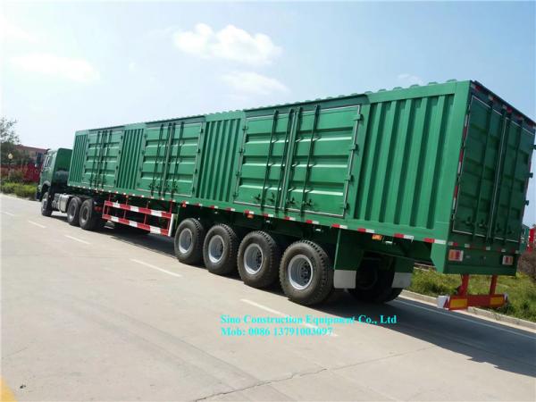 Heavy Duty Van Type Cargo Semi Trailers Sinotruk 3 4 Axles 80t Durable