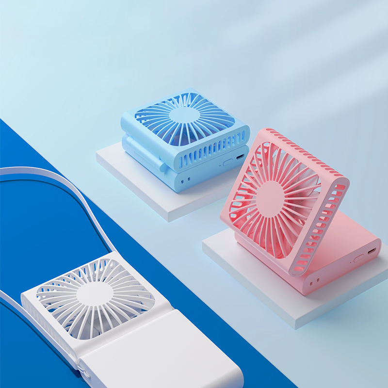 USB Rechargeable Personal Desk Phone Holder Portable Mini Fan Small Battery Operated Fan 5 in 1 As Power Bank Handheld Neck Fan