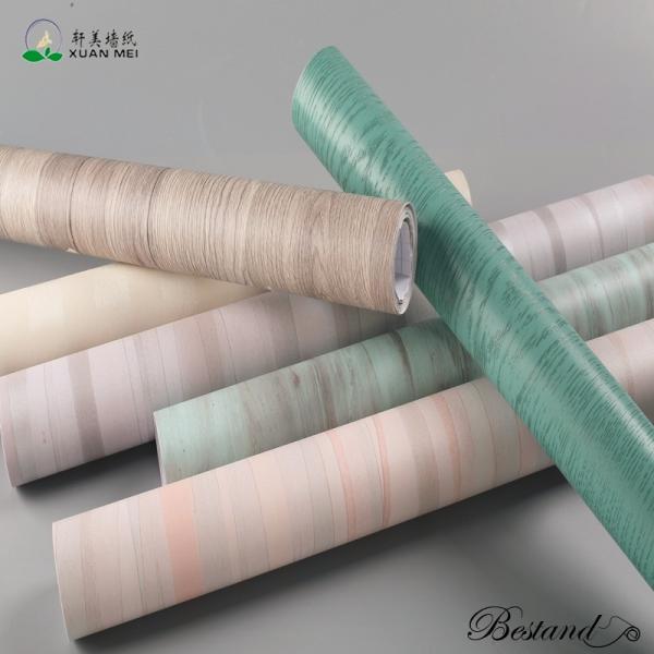 Film autoadhésif à grains de bois très brillants en PVC pour la rénovation de meubles