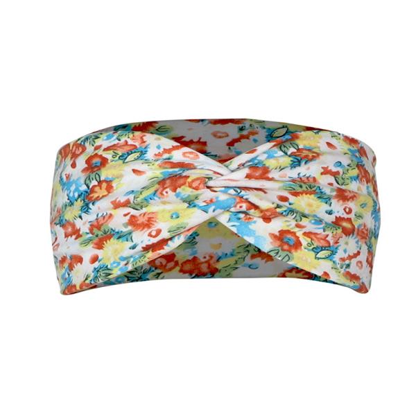100% cotton Women Head Scarves Floral Elastic Headband for Running