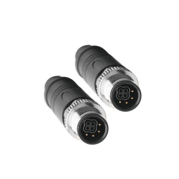 M12 Hybrid 4+4 Fine Circular Connector Ul20554 26awg*2p+Ab+20awg*4c Black Pur Jacke Od8.5mm Oem Odm