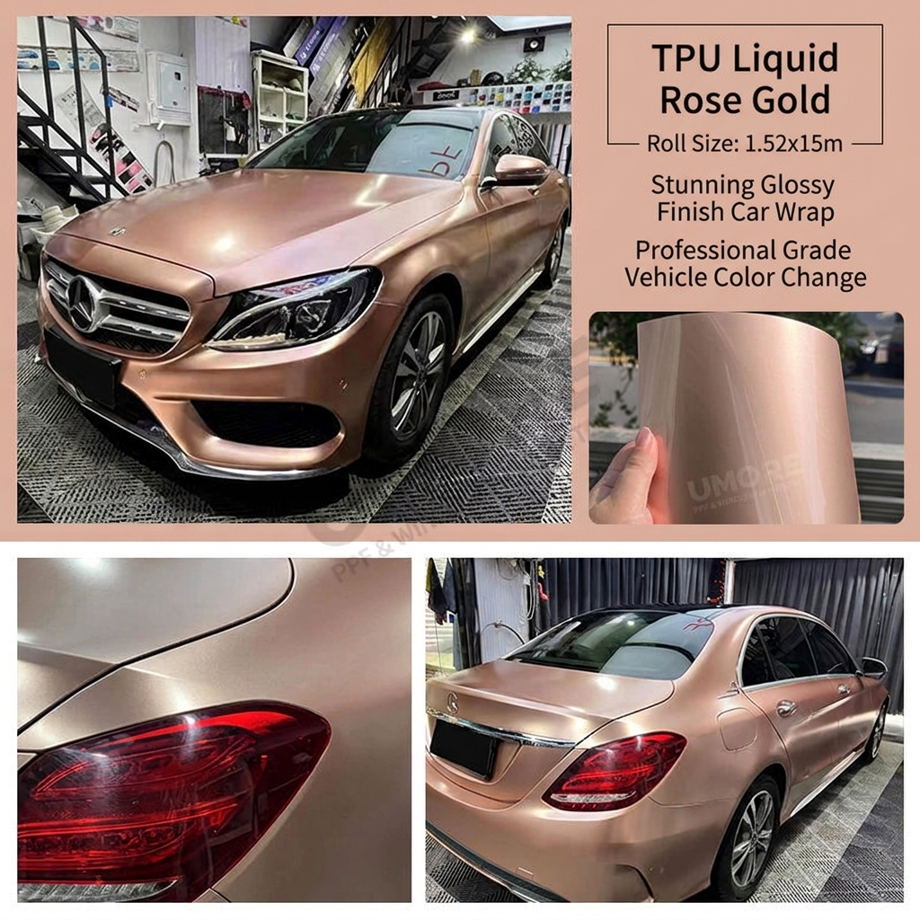 TPU Self Healing Color Changing Film For Automotive Body Wrapping Glossy Colored