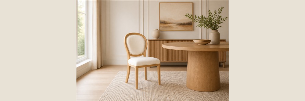 Oval Upholstered Back Dining Chair   CYC-072