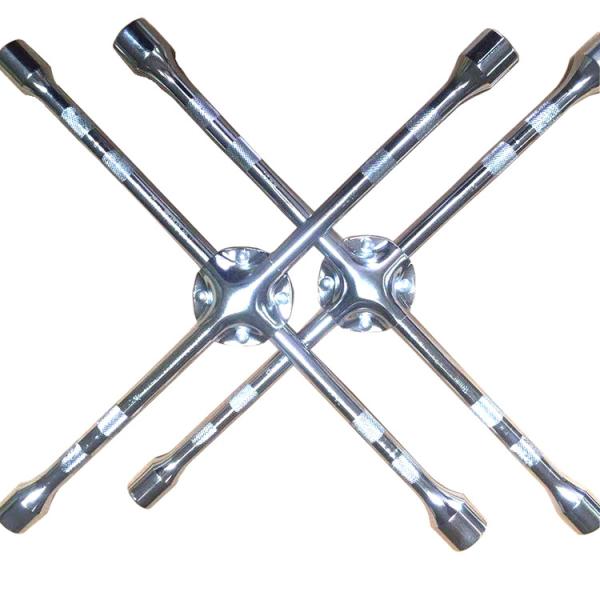 Rotary Type 17mm Socket Cross Rim Wrench Car Tire Repair Tool