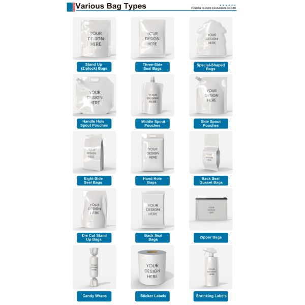 Customized Three Side Seal Sachet With Zipper Leak Proof