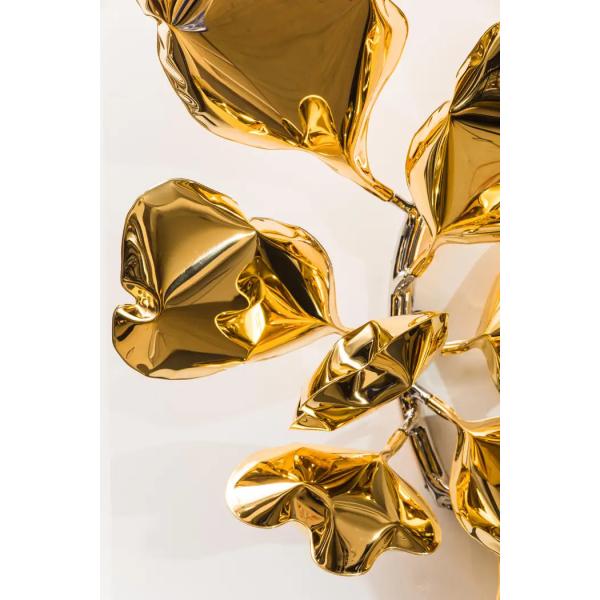 Aesthetic Gold Mirrored Wall Decor Hotel Lobby Suite Interior Accent Furniture