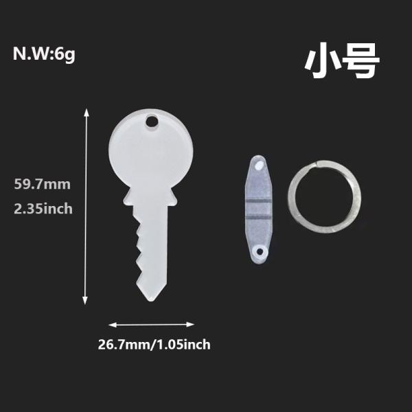 Sublimation Blank Key Shape Acrylic Keychain For Sublimation Heat Transfer Printing