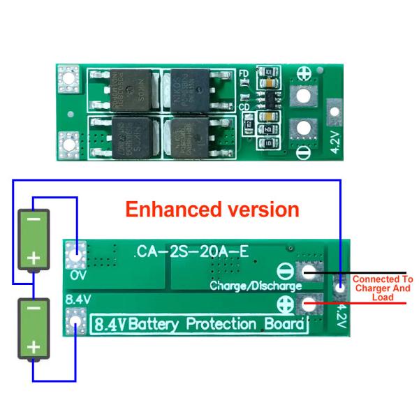 2S 20A 7.4V 8.4V 18650 Литиевая батарея Защитная панель Стандарт / Баланс Diy Bms Для 18650