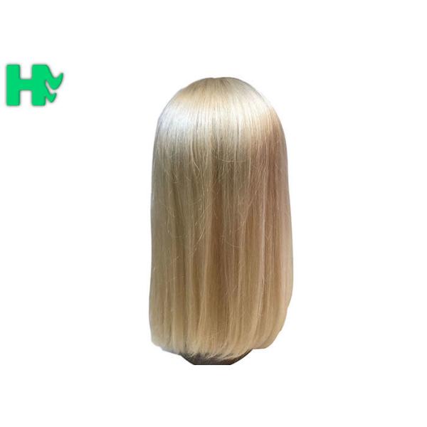 HF Peruvian Virgin Natural Human Hair Wigs , Lace Frontal Silky Straight Wave Bob Wig