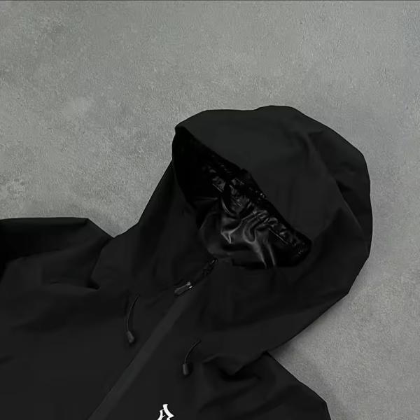 Veste à capuche à capuche zippée en polyester personnalisée Veste de mode étanche en nylon pour poche zippe de haute qualité Logo Veste pour hommes