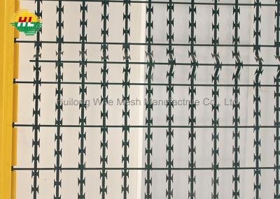 2.5mm Concertina Wire Fence Green PVC Coated with Rectangle Shape Hole