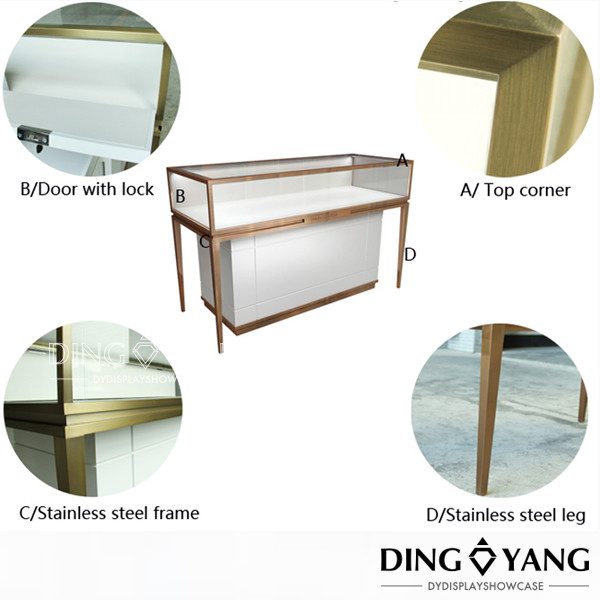 Modern Design Jewelry Store Display Case with Hidden LED Lights