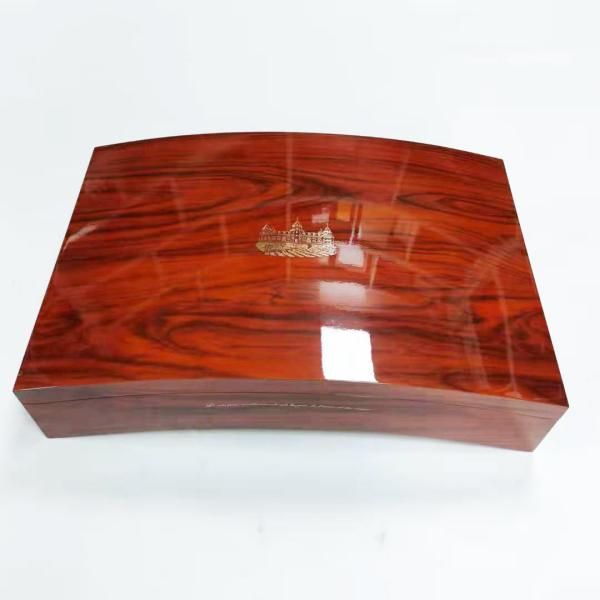 High Glossy Red Wine Bottle Storage Box Champagne Presentation Box With Logo