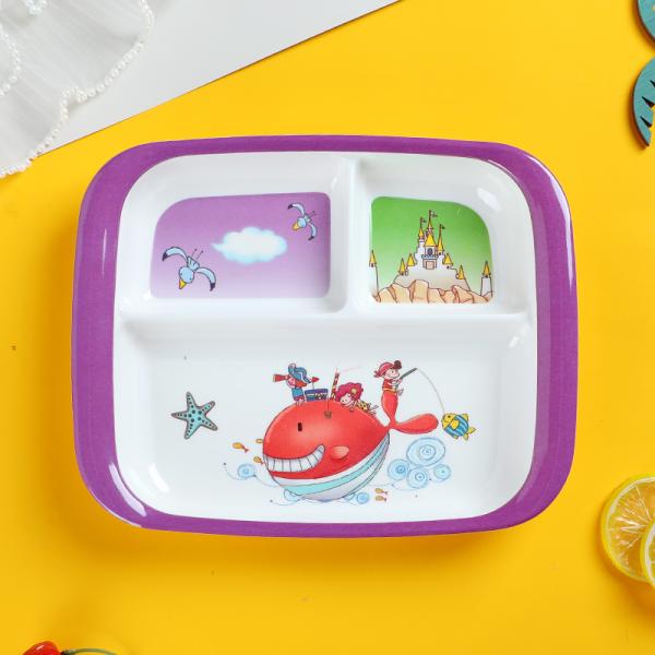 bamboo fiber children sets Melamine Childrens Dinner Set With Plates Bowls And Cups Eco Friendly Food Grade