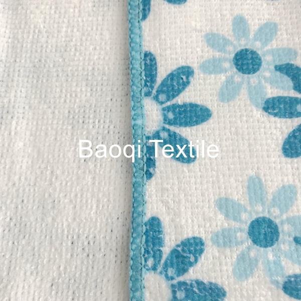 Chinese single side printed 100% poly kitchen wipes，,microfiber cake towels  kitchen cleaning cloth size 30cm*30cm
