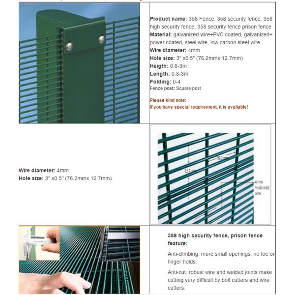 Anti Climb Perimeter Security 358 Mesh Fencing Metal