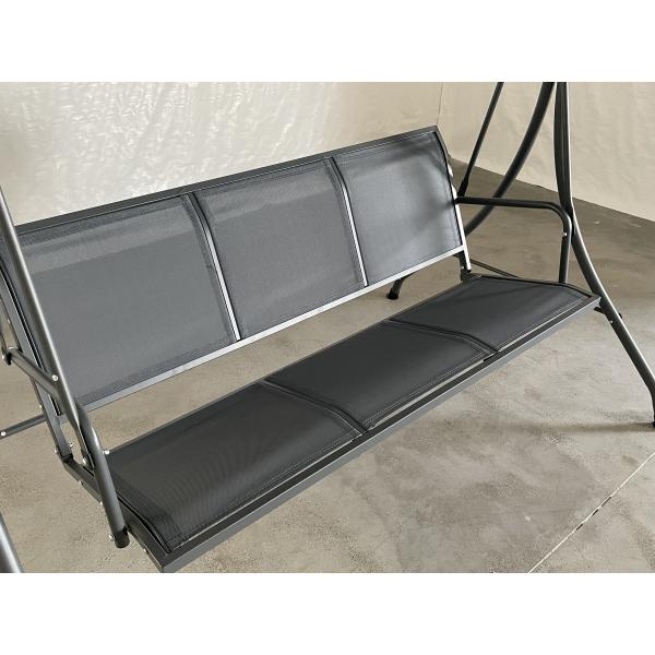 Metal type metal Roof Outdoor Hanging Swing Bed Chair for 3 Persons Patio Garden