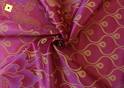 Polyester Red Printed Warp Knitted Fabric 110gsm For Mattress Sofa