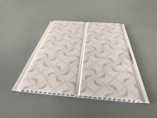 Ghana and Nigeria glossy printing 6mm silver line pvc ceiling panel easy to clean 200*6mm