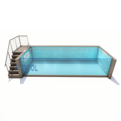Painéis de piscina de vidro acrílico transparente para piscinas interiores e exteriores