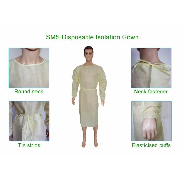 S-4XL Disposable Medical Isolation Gown Waterproof Sms Material Gowns