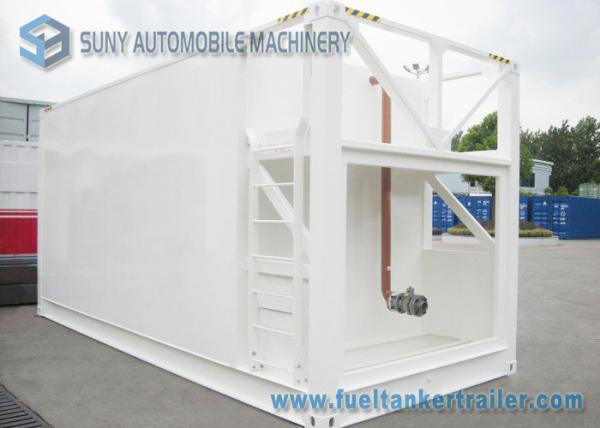 Mobile stainless steel tanker trailers Diesel / Gasoline 27000L 20 Feet Container