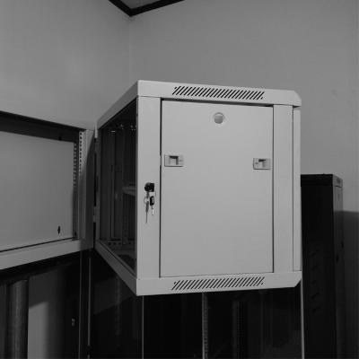 12U Double Section Wall Mount 19 Inch Rack Server Cabinet with Toughened Glass Door