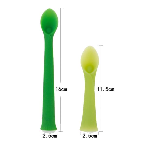 First Stage Silicone Baby Spoon Food Grade BPA Free Infant Feeding Utensils