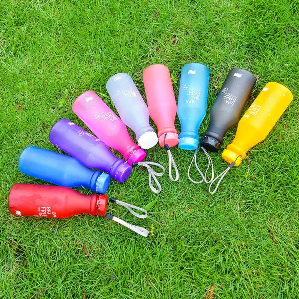 Unbreakable 550mL BPA Free Water Bottle in Candy Colors for School Children 6.8x20cm