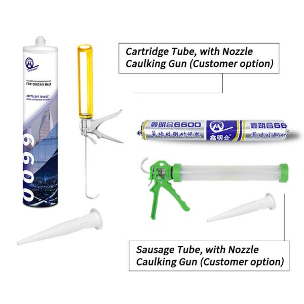 MH6600 Caulk Sealant 310ml Double Glazing Non Acetic Fire Proof Anti Mold Odorless Clear Glass Silicone Sealant Adhesive