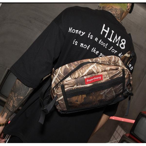 Shoulder bag men's large messenger bag students hip-hop sports personality youth riding bag