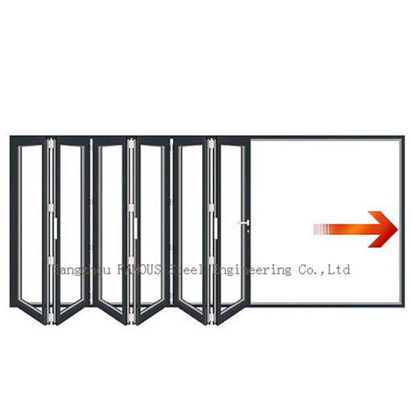 Anodized Aluminum Fire Attenuation Glass Entry Doors Swing Open
