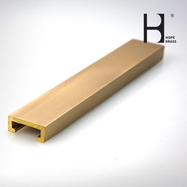 50mm 60mm 70mm 80mm 180mm width Yellow color Brass Extrusion Profiles for Decoration Electrical Hardware Application ODM