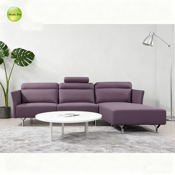 Symmetrical Mauve Modular Plush Couch Sectional Sofa Oversized Furniture