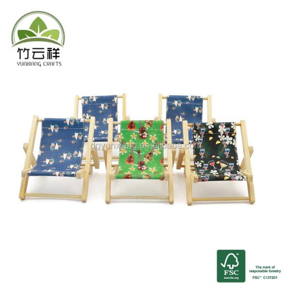 Phone holder wooden beach chair cellphone stand