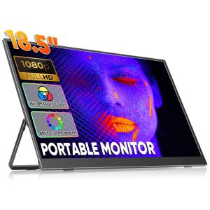ゲーム 軽量 ポータブル PS5 モニター 18.5 インチ 1080P FHD USBC キックスタンド