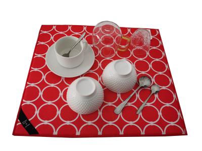 prato de 41x46cm 100%Polyester Microfiber que seca Mat With Sponge