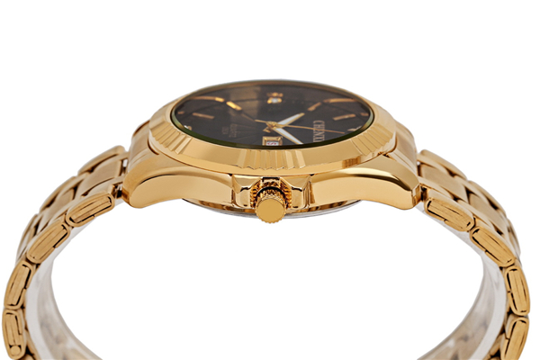 050DC Black White Golden Wristwatches Man 050DC Stainless Steel Band Full Gold Watch