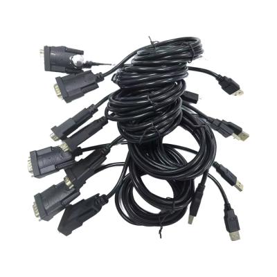 DB9 D-SUB 9-Pin Male-Female VGA Coaxial Cable Assembly 0-180 Miniature PVC Jacket Monitor Speaker Microphone DVD Player 4K
