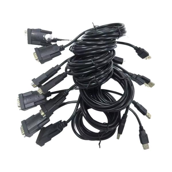 Custom Cable Full Copper DB9 DB15 DB25 Cable 2x15 Pins Serial and Parallel Connection Cable Male to Male  for  Data Transfer