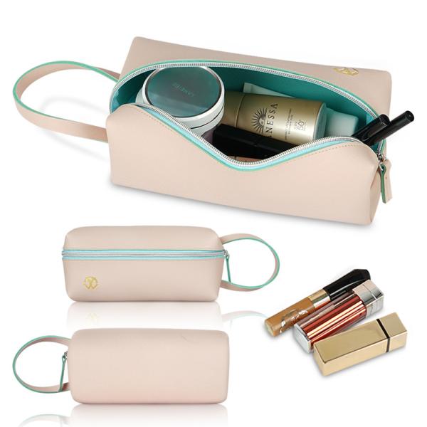 Pink Red Luxury Cosmetic Bag Travel Women Girl BSCI 9.4x6.5x4.7