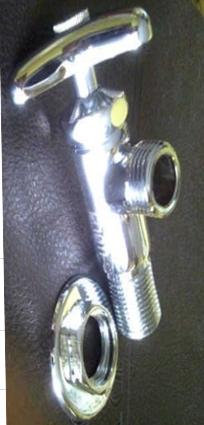 high quality brass 3 way high quality brass angle valve  nickel plated