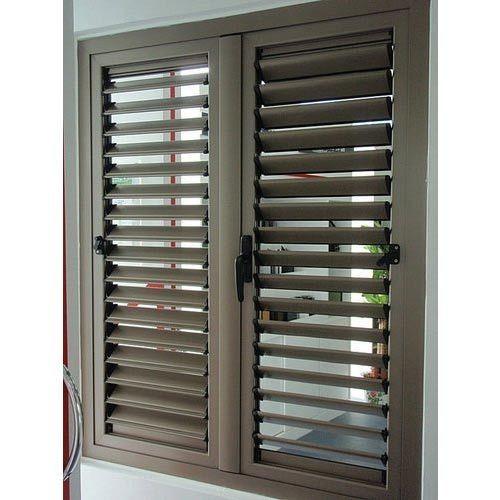 Powder Coating Sunshade Waterproof Shutter Aluminum Louver Window For Garden Building