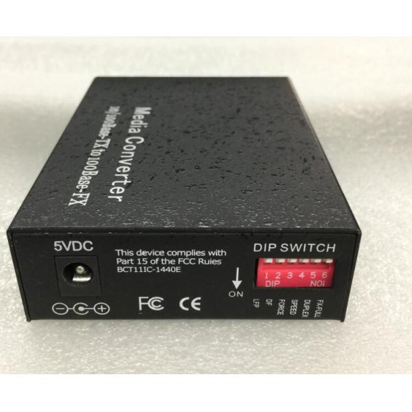 10/100 Base TX to 100 Base FX Fiber Media Converter With DIP Switch , Full Duplex