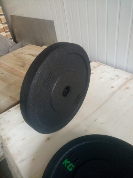 51mm Gym Rubber Plate Black Gym Bumper Plates 10kg For Training