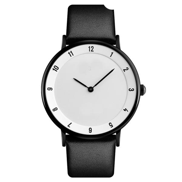 AL20 Movt Black Leather Wrist Watch , 35g Square Shape Wrist Watch