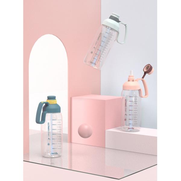 Outdoor Big Workout Plastic Sport Bottles 1.8L With Handle