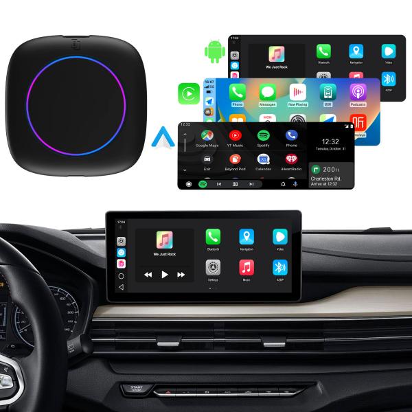 CarPlay Android 13 AI Box 無線自動アダプター ブルーツepo_Latnepo_Latnepo_Latn 5.0 サポート Netflix/YouTube/TikTok ストリーミングビデオ